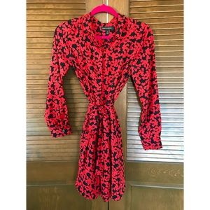 Banana Republic black and red tie dress